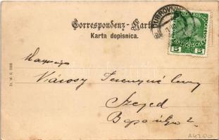 1911 Dubrovnik, Ragusa; Dubrovacka luka / Hafen / kikötő / port (ázott / wet damage)