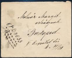 1917 Expressz levél Fehérszámú Arató bélyegekkel / Express cover