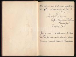 1914-1921 "A világháború első sebesült tisztjeinek ajándéka Etuskának" emlékfüzet: benne B...