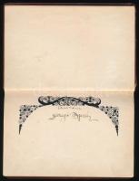 1914-1921 "A világháború első sebesült tisztjeinek ajándéka Etuskának" emlékfüzet: benne B...