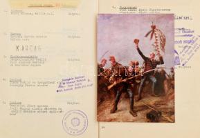 cca 1978 Keletmagyar jelvényszerző túrák -
a teljesítést igazoló bélyegzésekkel beragasztott képesl...