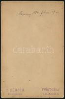 1884 Pozsony látképe az előtérben az ortodox zsinagógával, keményhátú fotó G. Körper pozsonyi műterm...