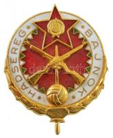 ~1960-1970. Hadsereg Bajnok aranyozott, zománcozott kitüntető jelvény (47x37mm) T:1-