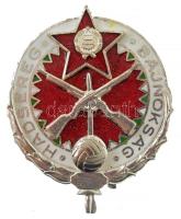 ~1960-1970. Hadsereg Bajnokság ezüstözött, zománcozott kitüntető jelvény (46x37mm) T:1- patina
