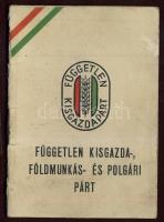 1946 Kisgazdapárt tagsági igazolvány