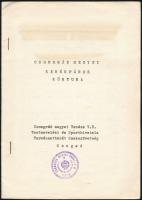 1979 Csongrád megyei kerékpáros körtúra igazoló füzet - bélyegzésekkel