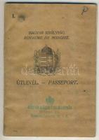 1926 Fényképes női útlevél tanulmányi célra