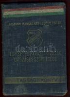 1948 Egységes Paraszt Ifjúság országos szövetsége igazolvány tagsági bélyegekkel