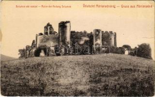 1905 Máriaradna, Radna (Lippa, Lipova); Solymos vár romjai. W.L. (?) 3015. Csauscher József kiadása / Ruine der Festung Solymos / Soimos castle ruins (r)