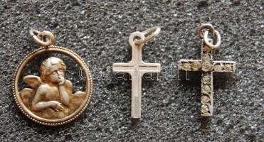 3db vallási témájú ezüst medál