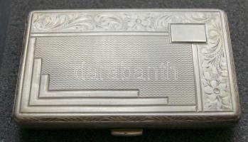 Cca 1900-as évek eleje dekoratív női, ezüst cigarettatárca 51,32g