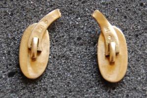 Cca 1920-as évek arany (14K) art deco mandzsettagomb párban, 6,61g, törött