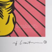 Roy Lichtenstein (1923-1997): Kiss. Ofszet litográfia. papír. Sorszámozott, jelzett a nyomaton 23/15...