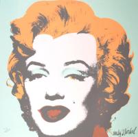 Andy Warhol (1928-1987): Marylin Monroe. Ofszet litográfia, papír, jelzett a nyomaton. Kézzel sorszámozott 335/2400 CMOA Carnegie Museum of Art - New York, szárazpecséttel, pecséttel, hologrammal jelzett 61x61 cm / Offset-ithography