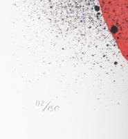 Joan Miró (1893-1983): Offszet-litográfia. papír. Sorszámozott, nyomtatott jelzéssel 112/150 Aviomar...