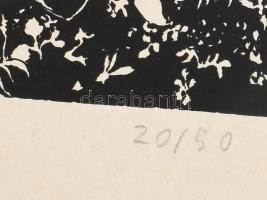 Berki Viola (1932-2001): Budavári éjszaka. Szitanyomat, papír. Jelzett. Számozott: 20/50. Lapszéli s...