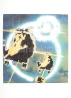 Banksy: Helicopter. Ofszet litográfia, papír, jelzett a nyomaton, POW Printmaking szárazpecséttel Grafiart - Aviomar UK. tanúsítvánnyal Számozott: 71/150. Lapméret:70x50 cm, / Numbered, marked