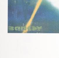 Banksy: Helicopter. Ofszet litográfia, papír, jelzett a nyomaton, "POW Printmaking" száraz...