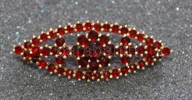 1900-as évek eleje arany (14K) bross gránátokkal 5,19g
