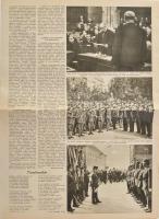 cca 1940 Képes Vasárnap "A mai Magyarország" térképe, a visszacsatolt felvidéki területekk...