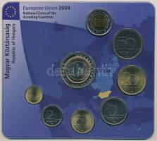 1995-2003. 1Ft-100Ft (7xklf) forgalmi összeállítás + 2003. 1E Magyarország, EU, Európai Unió - A csatlakozó országok nemzeti érmei díszlapon T:1,1-
