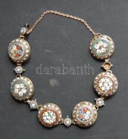 Dekoratív ezüst(tula) berakásos karkötő