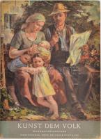 1943 Kunst dem Volk. Wehrmachtsausgabe. Wien, Heinrich Hoffmann, 48 p. Számos fekete-fehér és színes képpel illusztrált. Német nyelven. Kiadói tűzött papírkötés.