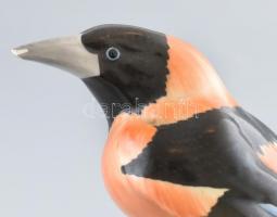 Herendi harkály, kézzel festett, jelzett, ragasztott, sérült, m:22 cm