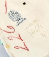 Herendi harkály, kézzel festett, jelzett, ragasztott, sérült, m:22 cm