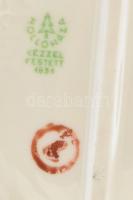 Hollóházi csikomozás / csirizés / csórikázás. Kézzel festett, jelzett, minimális kopással m: 19 cm