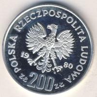 Lengyelország 1980. 200Zl Ag "Téli olimpia-síugrás" T:PP Csak 28.040db!