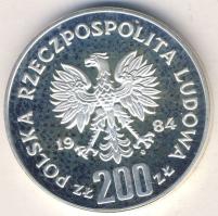 Lengyelország 1984. 200Zl Ag "Téli olimpia-korcsolya" T:PP Csak 15.000db!