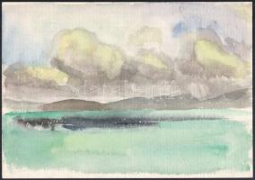 Jelzés nélkül: Balaton, 8 db, akvarell, papír, 24×32 cm