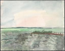 Jelzés nélkül: Balaton, 8 db, akvarell, papír, 24×32 cm