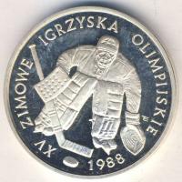 Lengyelország 1987. 500Zl Ag "Téli olimpia-jégkorong" T:PP Csak 15.000db!