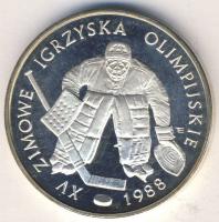 Lengyelország 1987. 500Zl Ag "Téli olimpia-jégkorong" T:PP Csak 15.000db!