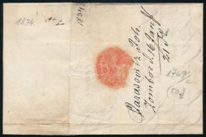 1834 Portós levél "ZOMBOR" - Pest