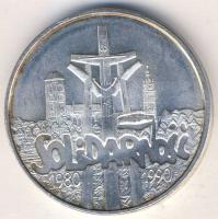 Lengyelország 1990. 100.000Zl Ag "Szolidaritás" T:2