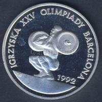 Lengyelország 1991. 200.000Zl Ag "Olimpia-súlyemelés" T:PP Csak 20.000db!