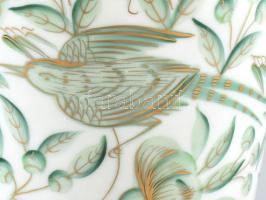 Herendi Zova mintás fedeles váza. Kézzel festett, jelzett, hibátlan, m: 32 cm