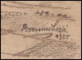 Brenner László (1897-): Viharos táj. Vegyes technika, papír, jelzett, 21,5x28 cm