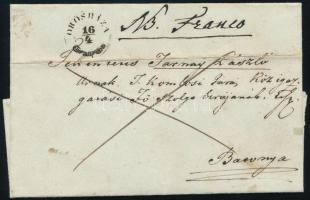 ca 1850 Franco levél "OROSHÁZA" - Baranya