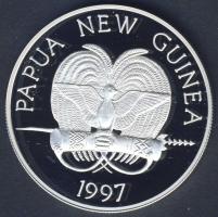 Pápua Új-Guinea 1997. 5K Ag "La Recherche vitorlás hajó" T:PP