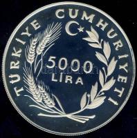 Törökország 1984. 5000L Ag "Olimpia-bobozás, műlesiklás, korcsolyázás" T:PP Csak 4.657db!