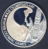 Törökország 1988. 10.000L Ag "Téli olimpia-medve az olimpiai lánggal" T:PP Csak 10.000db!