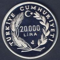 Törökország 1990. 20.000L Ag "Labdarúgó VB" T:PP Csak 12.959db!