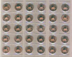 NSZK 1985. "Német mozdonyok a 19. századból" 30klf db zseton, teljes sor T:PP