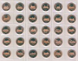 NSZK 1985. "Német mozdonyok a 19. századból" 30klf db zseton, teljes sor T:PP