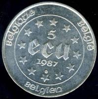 Belgium 1987. 5Ecu Ag "Római szerződés 30. évfordulója" T:2