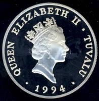 Tuvalu 1994. 20$ Ag "Olimpiai játékok-úszás" T:PP